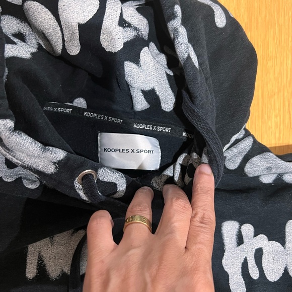 Kooples x sport Black and Gray Graphic Sweatpants and hoodie set EUC - Picture 3 of 5